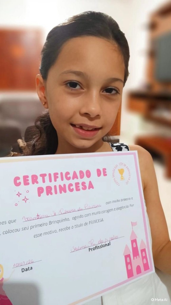 Certificado de princesa — Valentina